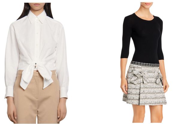 Saul Cropped Bow-Detail Shirt